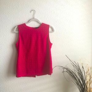 Pink eyelet cynthia rowley button back